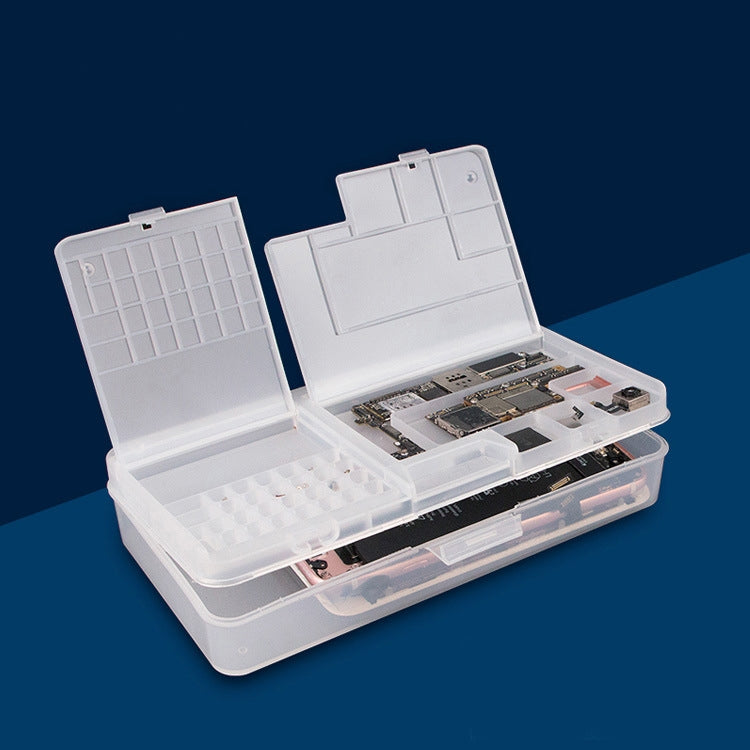2 PCS Doppio Strato A Conchiglia Parti di Riparazione Del Telefono Mobile Scatola Fatturato Scatola di Immagazzinaggio Componente Vite di Smontaggio Del Telefono Mobile, W203 2 PCS Doppio Strato A Conchiglia Parti di Riparazione Del Telefono Mobile Scatola Fatturato Scatola di Immagazzinaggio Componente Vite di Smontaggio Del Telefono Mobile, W203